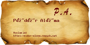 Pödör Alóma névjegykártya